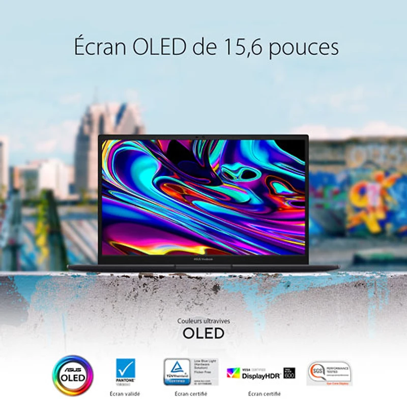 Portable DELO de 15,6 po VivoBook S d'ASUS - Noir (Evo i7-12700H d'Intel/SSD 1 To/RAM 16 Go/Windows 11)