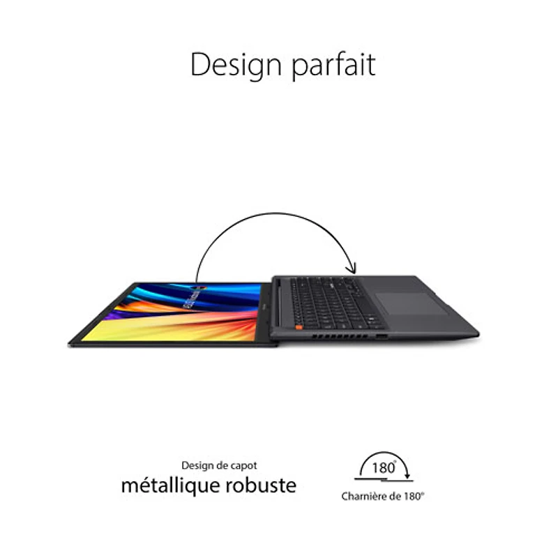 Portable DELO de 15,6 po VivoBook S d'ASUS - Noir (Evo i7-12700H d'Intel/SSD 1 To/RAM 16 Go/Windows 11)