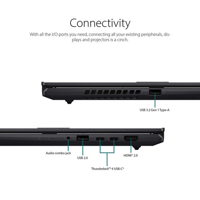 Portable DELO de 15,6 po VivoBook S d'ASUS - Noir (Evo i7-12700H d'Intel/SSD 1 To/RAM 16 Go/Windows 11)