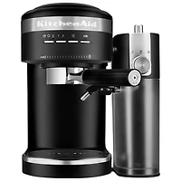 KitchenAid Semi-Automatic Espresso Machine with Automatic Milk Frother Attachment - Black Matte