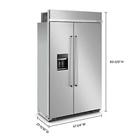 Réfrigérateur à congélateur juxtaposé 30 pi³ 48 po avec distributeur d'eau et de glaçons de KitchenAid (KBSD708MPS) - Inox