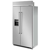 Réfrigérateur à congélateur juxtaposé 25,1 pi³ 42 po avec distributeur d'eau et de glaçons de KitchenAid (KBSD702MPS) - Inox
