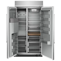Réfrigérateur à congélateur juxtaposé 25,1 pi³ 42 po avec distributeur d'eau et de glaçons de KitchenAid (KBSD702MPS) - Inox