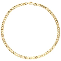 20" 18K Yellow Gold Plated Over Bronze Diamond Cut Curb Chain