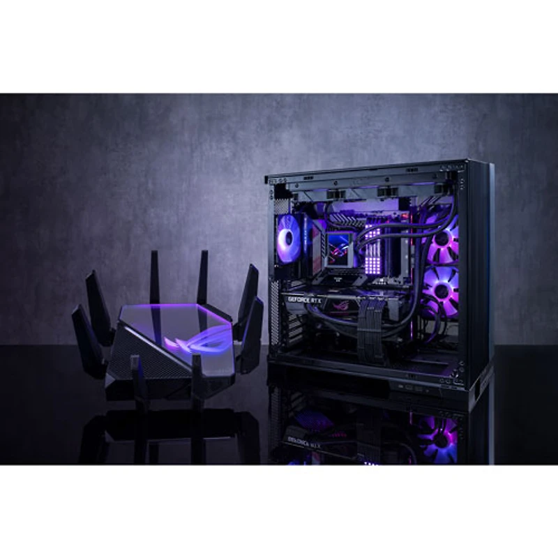 Routeur de jeu sans fil Wi-Fi 6E quadribande ROG Rapture GT-AXE16000 d'ASUS (GT-AXE16000)