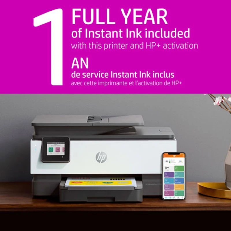 Imprimante à jet d'encre tout-en-un OfficeJet Pro 8034e de HP - Essai de 1 an de Instant Ink de HP inclus* - Exclusivité de Best Buy