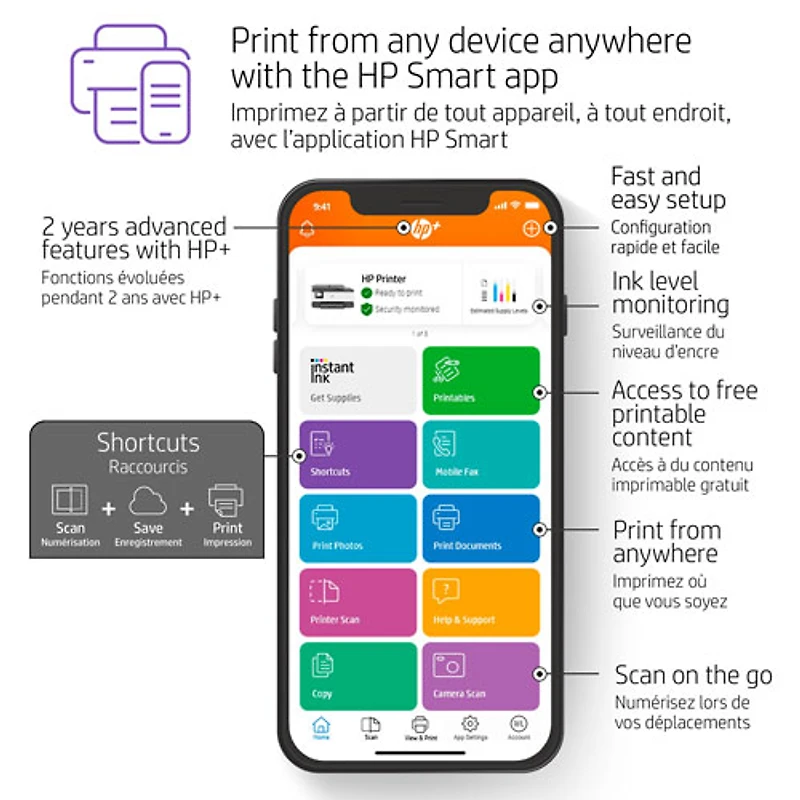Imprimante à jet d'encre tout-en-un OfficeJet Pro 8034e de HP - Essai de 1 an de Instant Ink de HP inclus* - Exclusivité de Best Buy