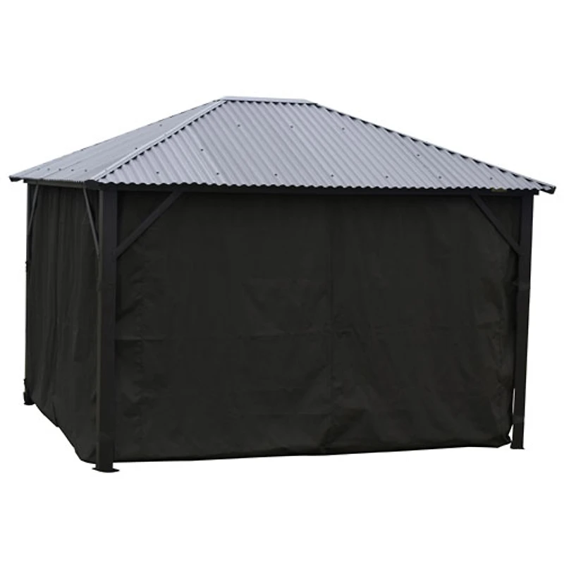 Rideau saisonnier Safezone pour abri de jardin de 12 x 16 pi de Corriveau - Noir