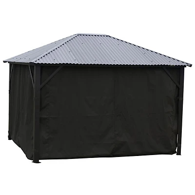 Rideau saisonnier Safezone pour abri de jardin de 12 x 16 pi de Corriveau - Noir