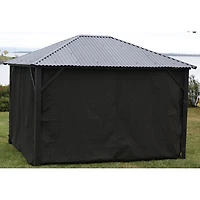 Rideau saisonnier Safezone pour abri de jardin de 12 x 16 pi de Corriveau - Noir