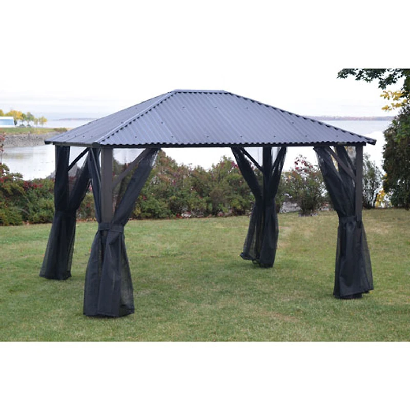 Moustiquaire pour abri de jardin de 10 x 14 pi de Corriveau - Noir