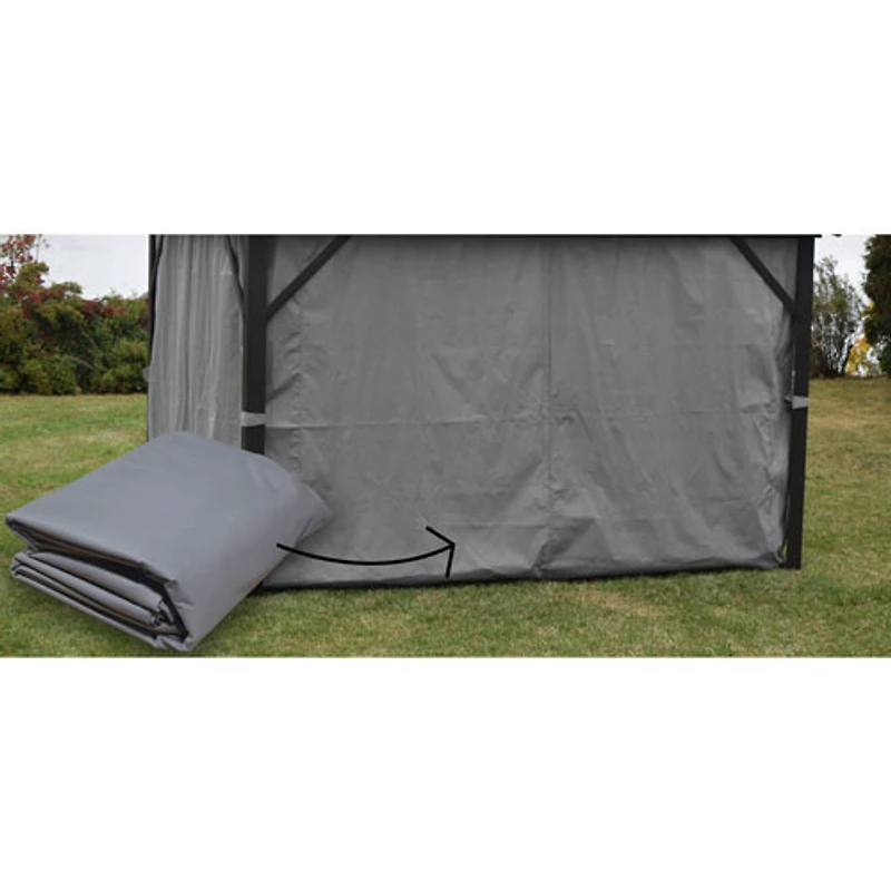 Corriveau Seasonal Curtain for 10’ x 10’ Gazebo - Light Grey