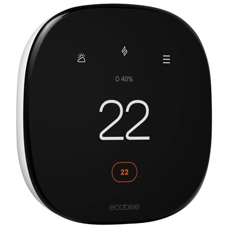 ecobee Wi-Fi Smart Thermostat Enhanced - Black