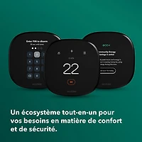 Thermostat intelligent Wi-Fi amélioré d'ecobee - Noir