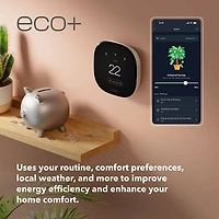 ecobee Wi-Fi Smart Thermostat Enhanced - Black