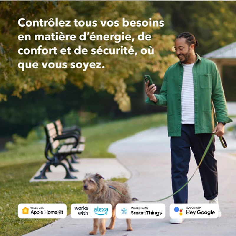 Thermostat intelligent Wi-Fi amélioré d'ecobee - Noir