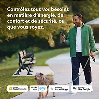 Thermostat intelligent Wi-Fi amélioré d'ecobee - Noir