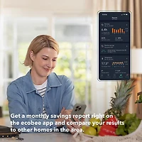 Thermostat intelligent Wi-Fi amélioré d'ecobee - Noir