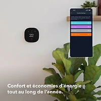 Thermostat intelligent Wi-Fi amélioré d'ecobee - Noir