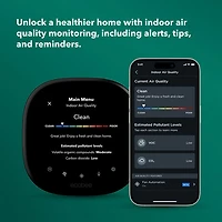 Thermostat intelligent Wi-Fi haut de gamme d'ecobee - Noir