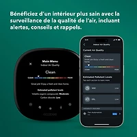 Thermostat intelligent Wi-Fi haut de gamme d'ecobee - Noir