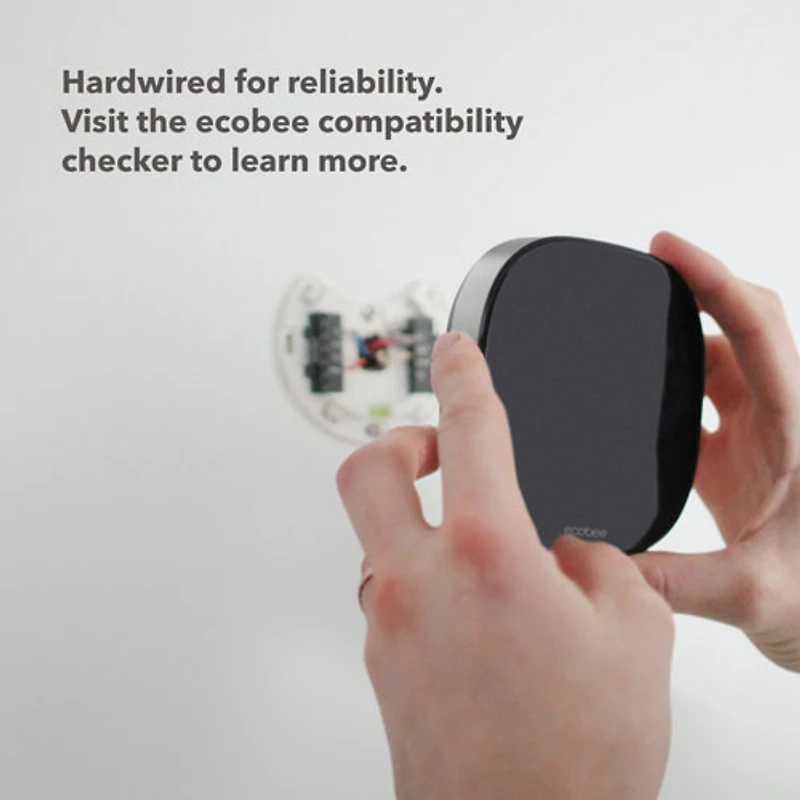 Thermostat intelligent Wi-Fi haut de gamme d'ecobee - Noir