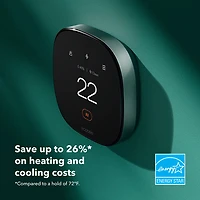 Thermostat intelligent Wi-Fi haut de gamme d'ecobee - Noir