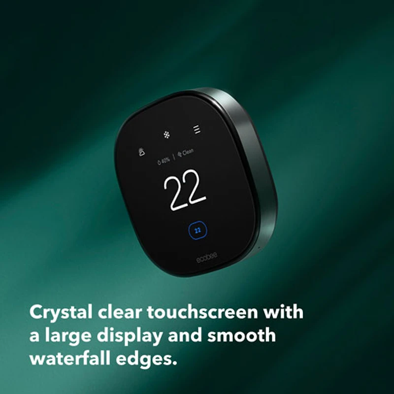 Thermostat intelligent Wi-Fi haut de gamme d'ecobee - Noir