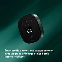 Thermostat intelligent Wi-Fi haut de gamme d'ecobee - Noir