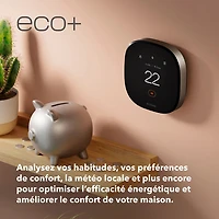 Thermostat intelligent Wi-Fi haut de gamme d'ecobee - Noir