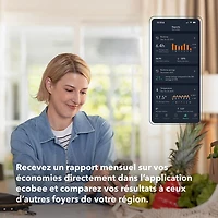 Thermostat intelligent Wi-Fi haut de gamme d'ecobee - Noir