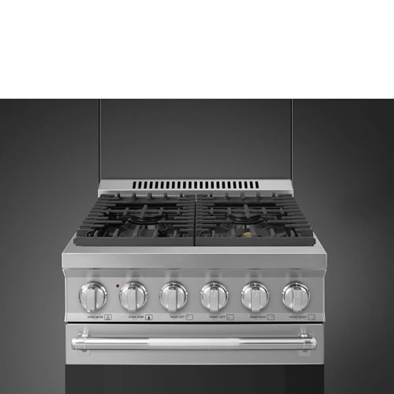 Cuisinière à induction autonome à convection véritable 2,8 pi³ 24 po de Smeg (SPR24UGGX) - Inox