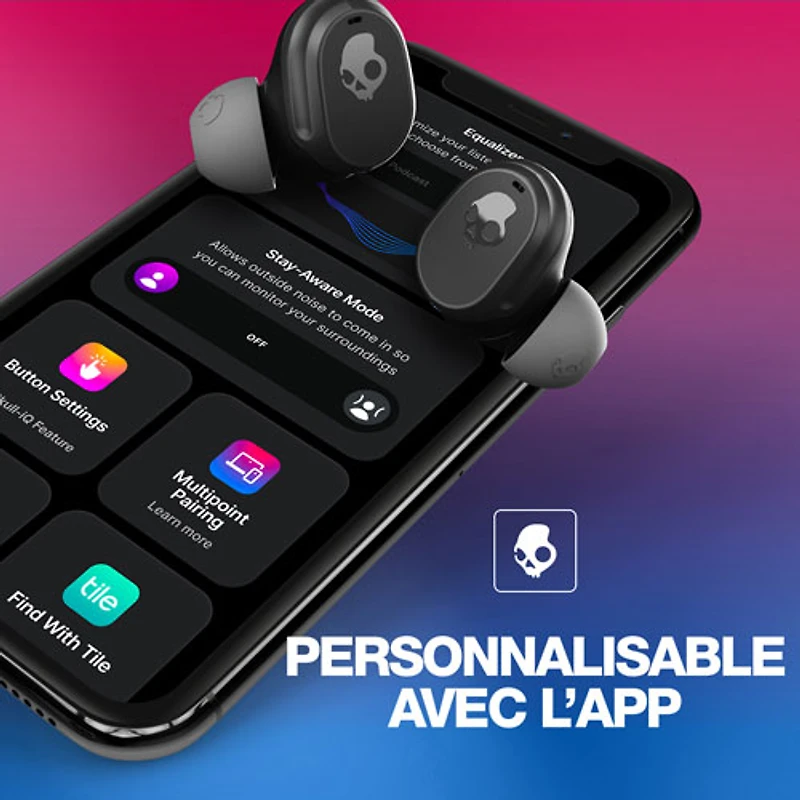 Écouteurs boutons 100 % sans fil à isolation sonore Mod de Skullcandy - Noir profond