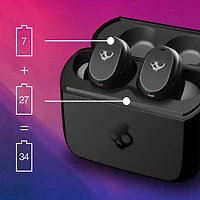 Écouteurs boutons 100 % sans fil à isolation sonore Mod de Skullcandy - Noir profond