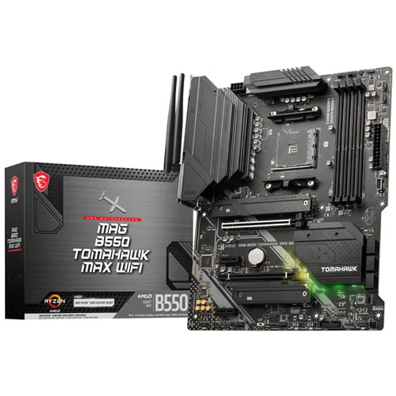 Carte mère MAG B550 Tomahawk Max Wi-Fi 6E ATX AM4 DDR4 de MSI pour processeurs Ryzen 3000/4000/5000 d'AMD