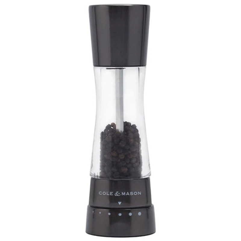 Cole & Mason Derwent Pepper Mill - Acrylic/Gunmetal