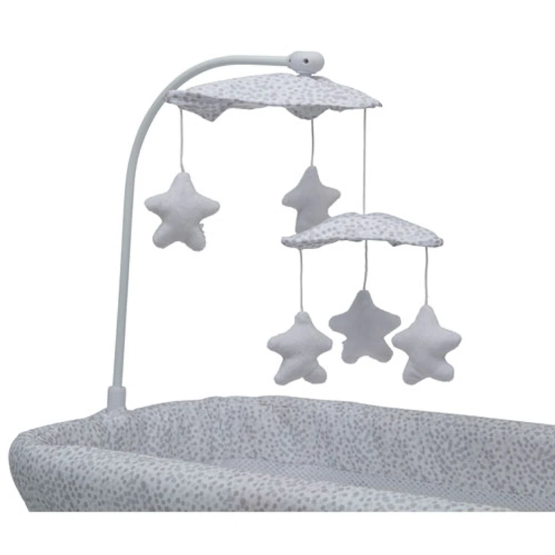 Berceau Sweet Breeze de Delta Children avec filet Airflow - Blanc/Gris