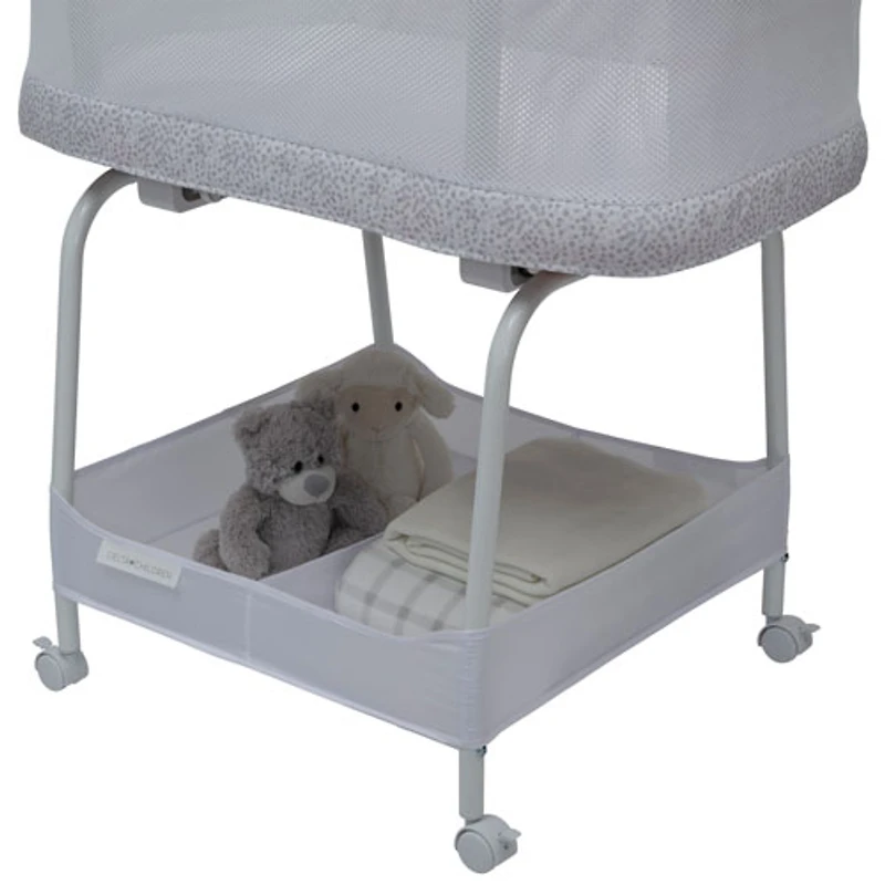 Berceau Sweet Breeze de Delta Children avec filet Airflow - Blanc/Gris