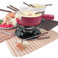 Service à fondue en fonte de 9 pièces Lugano de Swissmar (KF-66522) - Blanc