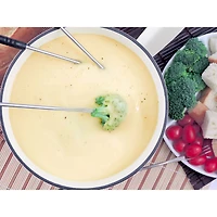 Service à fondue en fonte de 9 pièces Lugano de Swissmar (KF-66522) - Blanc