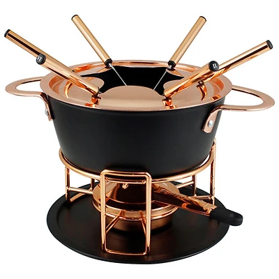 Swissmar Realp 11-Piece Aluminum Fondue Set (F66430) - Copper
