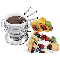 Service à fondue de 11 pièces en acier inoxydable Zuri de Swissmar (F66919) - Argenté