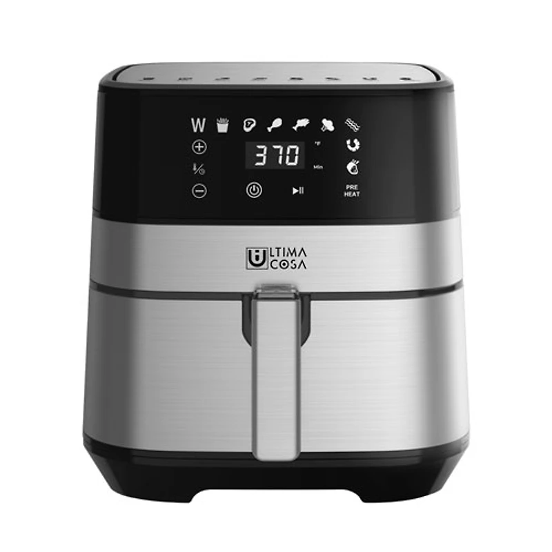 Friteuse à air chaud numérique d'Ultima Cosa - 5 l/5,2 pte - Acier inoxydable noir - Exclusivité de Best Buy