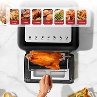 Four friteuse à air chaud numérique d'Ultima Cosa - 10 l/10,6 pte - Acier inoxydable noir - Exclusivité de Best Buy