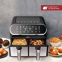 Friteuse à air chaud numérique à deux zones d'Ultima Cosa - 8 l/8,5 pte - Acier inoxydable noir - Exclusivité de Best Buy