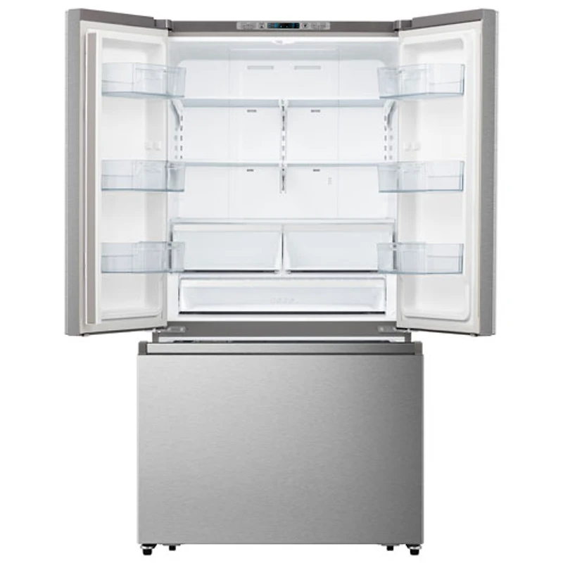 Réfrigérateur à deux portes 26,6 pi³ et 36 po de Hisense (RF27A3FSE) - Titane/Acier inoxydable