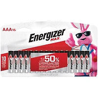 Piles AAA alcalines Max d'Energizer - Paquet de 16
