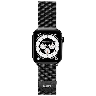 Bracelet en acier inoxydable de Laut pour Apple Watch de 38 mm/40 mm/41 mm - Noir