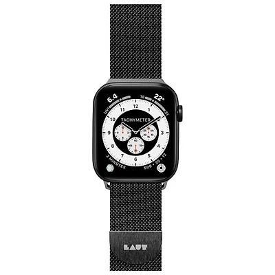 Bracelet en acier inoxydable de Laut pour Apple Watch de 42 mm/44 mm/45 mm - Noir