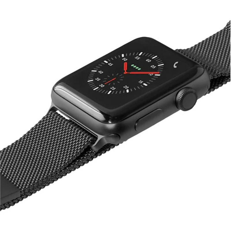 Bracelet en acier inoxydable de Laut pour Apple Watch de 42 mm/44 mm/45 mm - Noir